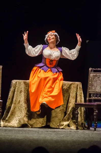 Dnipro Ukraine Novembrie 2020 Comedie Tartuffe Moliere Interpretată Membrii Teatrului — Fotografie, imagine de stoc