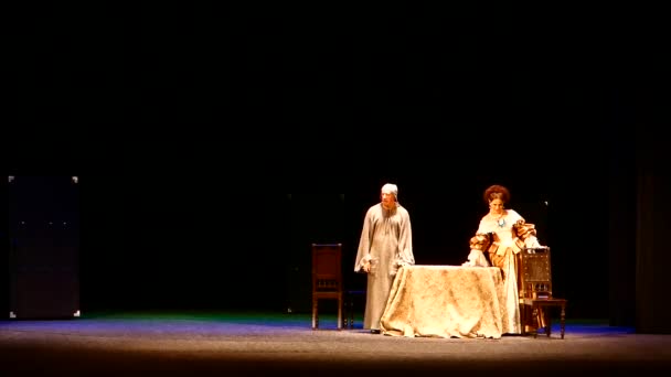 Dnipro Ukraine November 2020 Comedy Tartuffe Moliere Виконанні Учасників Театру — стокове відео