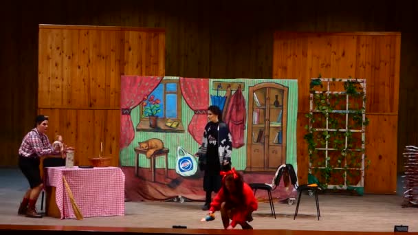 Dnipro Ucraina Dicembre 2020 Opera Hansel Gretel Eseguiti Membri Dell — Video Stock