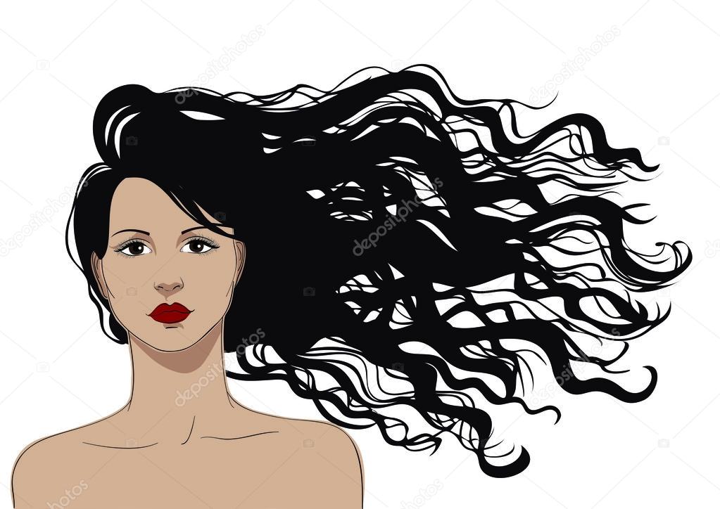 Flowing Hair In Wind
