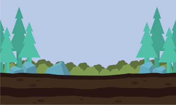 Silhouette der Natur Landschaft Spiel Hintergrund — Stockvektor