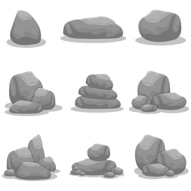 Rock nesne vektör sanat siluet