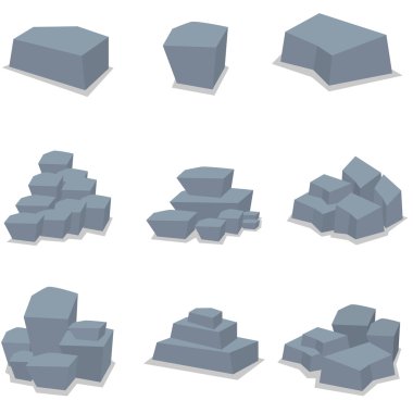 Öğe rock vektör sanat ayarla