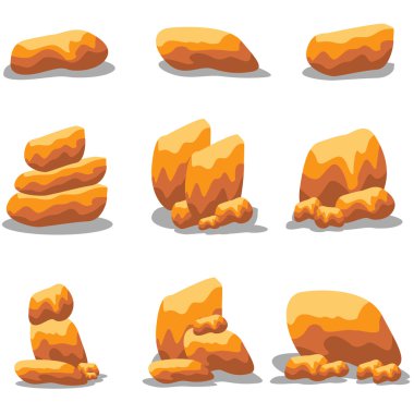 Eleman taş koleksiyonu vektör ayarla