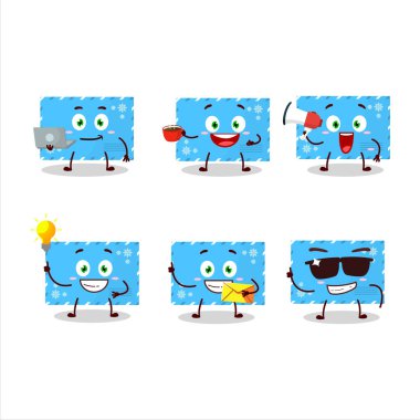 Mavi Noel, çeşitli iş simgeleriyle çizgi film karakterini zarfa koydu