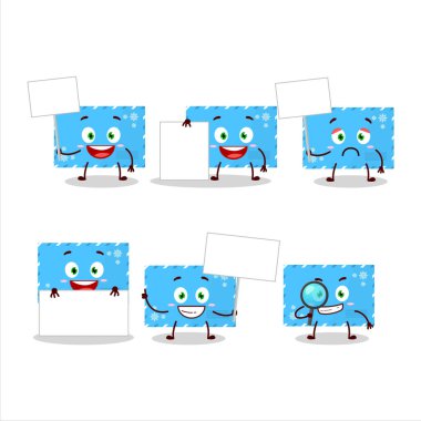 Mavi Noel zarfları çizgi film karakteri bilgi panosu getir