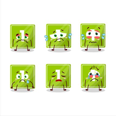 Oyuncaklar hüzünlü bir çizgi film karakterini engeller. Vektör illüstrasyonu