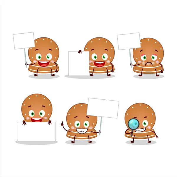 Snowball Cookies Personaje Dibujos Animados Traer Información Board Vector Ilustración — Vector de stock