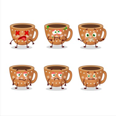 Kahve kurabiyeleri çizgi film karakteri ifadesiz. Vektör illüstrasyonu