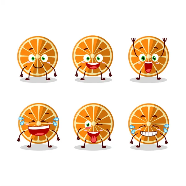 Personagem Desenhos Animados Nova Laranja Com Expressão Sorriso Ilustração Vetorial — Vetor de Stock