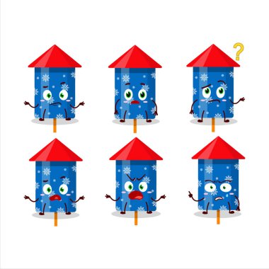 Mavi kestane fişeğinin çizgi film karakteri. Vektör illüstrasyonu