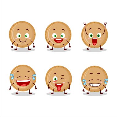 Yüzünde gülümseme ifadesi olan plastik tabağın çizgi film karakteri. Vektör illüstrasyonu