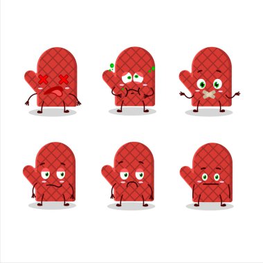 Fırın eldiveni çizgi film karakteri, ifadesiz. Vektör illüstrasyonu