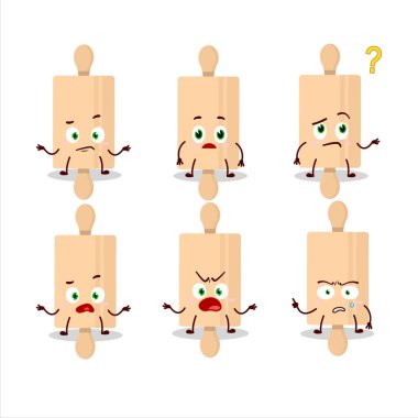 Hangi ifadeyle merdanenin çizgi film karakteri. Vektör illüstrasyonu