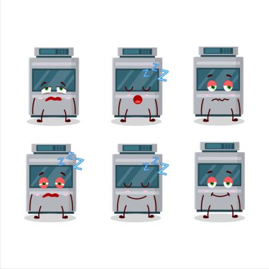 Uykulu suratlı çizgi film karakteri. Vektör illüstrasyonu