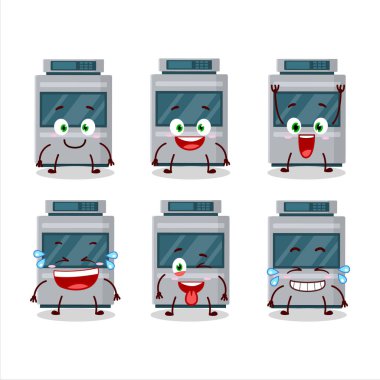 Gülen surat ifadeli çizgi film karakteri. Vektör illüstrasyonu