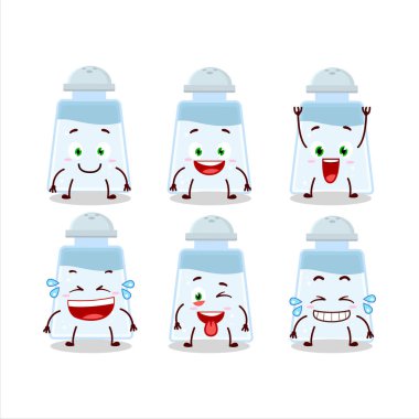 Gülen surat ifadeli bir çizgi film karakteri. Vektör illüstrasyonu