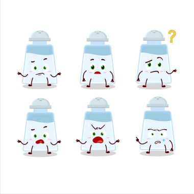 Tuzluğun çizgi film karakteri, hangi ifadeyle. Vektör illüstrasyonu