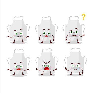 Beyaz önlüklü çizgi film karakteri. Vektör illüstrasyonu