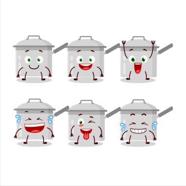 Gülen surat ifadeli çizgi film karakteri. Vektör illüstrasyonu