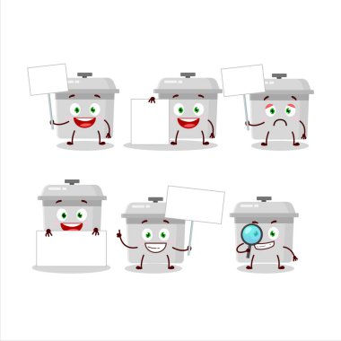 Fransız fırın çizgi film karakteri bilgi panosunu getirdi. Vektör illüstrasyonu