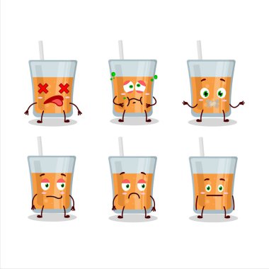 Papaya Juice çizgi film karakteri, ifadesiz. Vektör illüstrasyonu