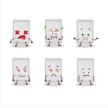 Yüzü olmayan plastik tepsi çizgi film karakteri. Vektör illüstrasyonu