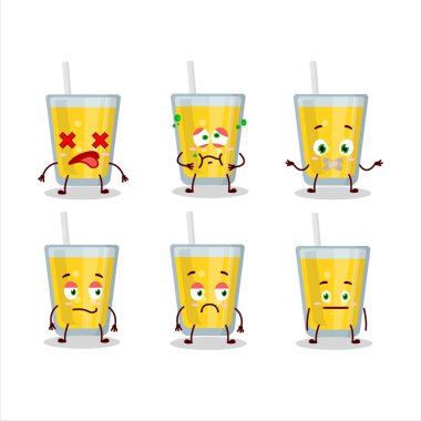 Yüzü olmayan muz suyu çizgi film karakteri. Vektör illüstrasyonu