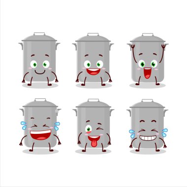 Gülen suratlı bir çizgi film karakteri. Vektör illüstrasyonu