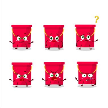 Kırmızı kovanın çizgi film karakteri. Vektör illüstrasyonu