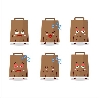 Karikatür karakteri. Uykulu bir yüzü var. Vektör illüstrasyonu