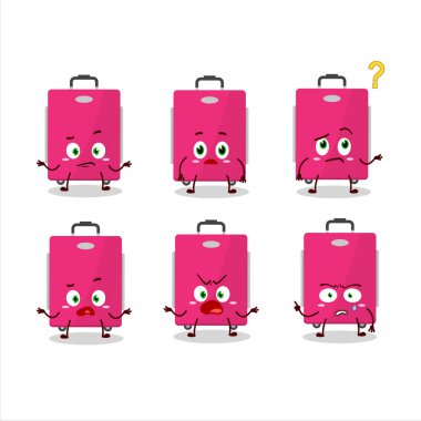 Çizgi film karakteri pembe dergi, hangi ifadeyle. Vektör illüstrasyonu