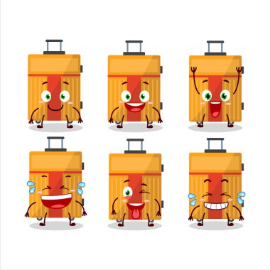 Sarı lugat çizgi film karakteri ve gülümseme ifadesi. Vektör illüstrasyonu