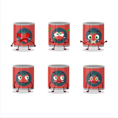 Yüzü olmayan bir kutu domates çizgi film karakteri. Vektör illüstrasyonu