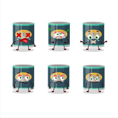 Yüzü olmayan bir kutu sardalya karikatürü karakteri. Vektör illüstrasyonu