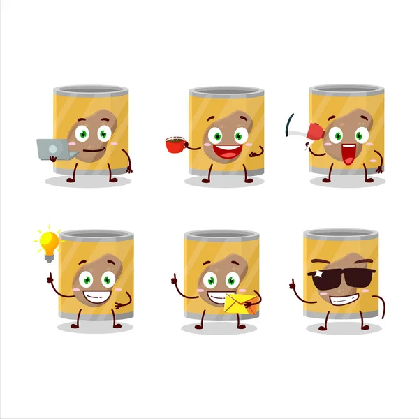 Pode Personagem Desenho Animado Batata Com Vários Tipos Emoticons Negócios —  Vetores de Stock