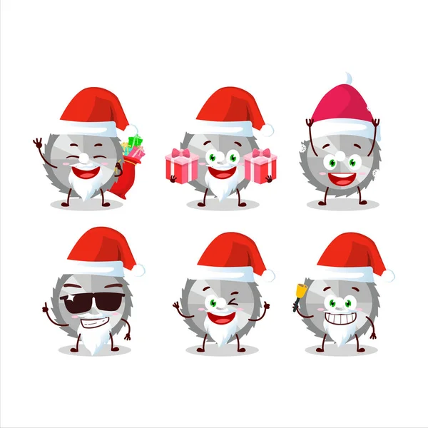 Emoticons Papai Noel Com Mão Viu Personagem Desenho Animado Ilustração — Vetor de Stock