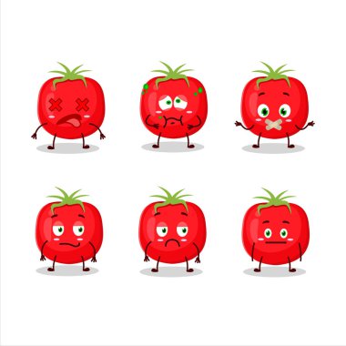 Yüzü olmayan bir domates çizgi filmi. Vektör illüstrasyonu