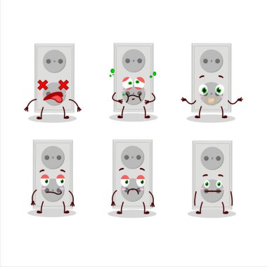 İfadesiz, çift elektirikli çizgi film karakteri. Vektör illüstrasyonu