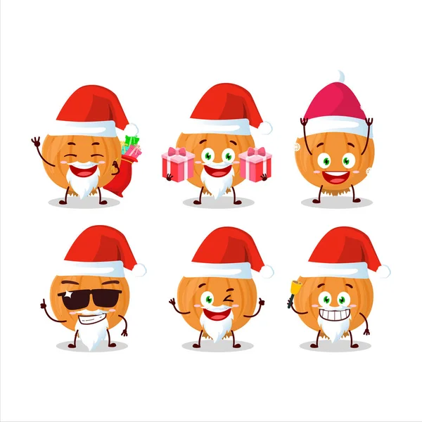 Santa Claus Emoticons Onion Cartoon Character Vector Illustration — Stock Vector