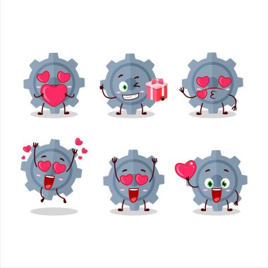 Sevgi ifadesi olan bir çizgi film karakteri. Vektör illüstrasyonu