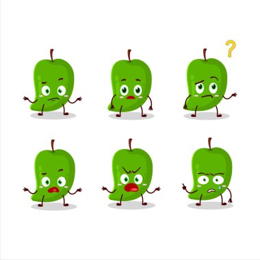 Yeşil mangolu çizgi film karakteri. Vektör illüstrasyonu