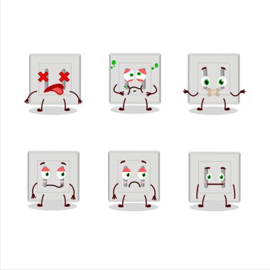 İfadesiz tek bir elektirikli çizgi film karakteri. Vektör illüstrasyonu