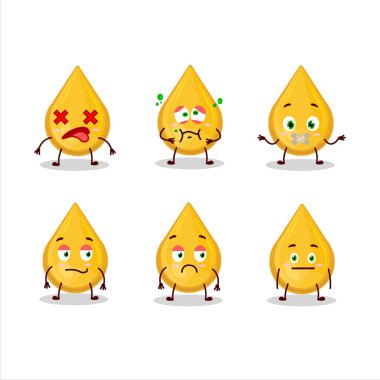 Yağ karikatürü karaktere bürünmüş, ifadesiz. Vektör illüstrasyonu