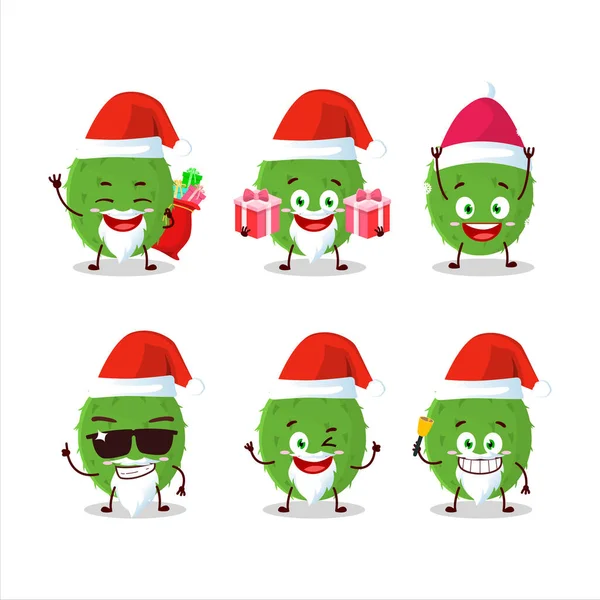 Weihnachtsmann Emoticons Mit Sauerampfer Cartoon Figur Vektorillustration — Stockvektor