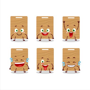 Yuvarlak ahşap kesiminin çizgi film karakteri gülümseme ifadesiyle. Vektör illüstrasyonu