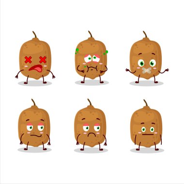 Cupuacu çizgi filmi karakteri, ifadesiz. Vektör illüstrasyonu