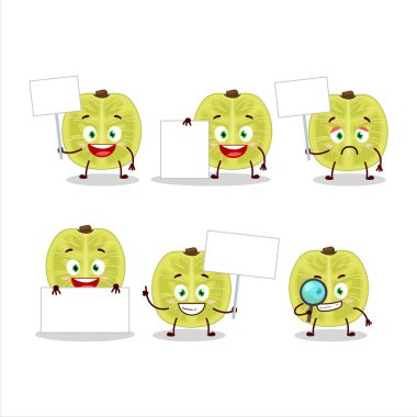 Mamla çizgi film karakterinin dilimi bilgi panosunu getir. Vektör illüstrasyonu