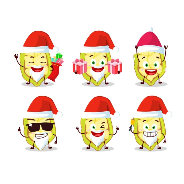 Emotikon Santa Claus Dengan Potongan Karakter Kartun Cupuacu Ilustrasi Vektor - Stok Vektor