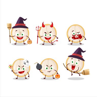 Birmanya üzümlü çizgi film karakterli Cadılar Bayramı ifadesi. Vektör illüstrasyonu